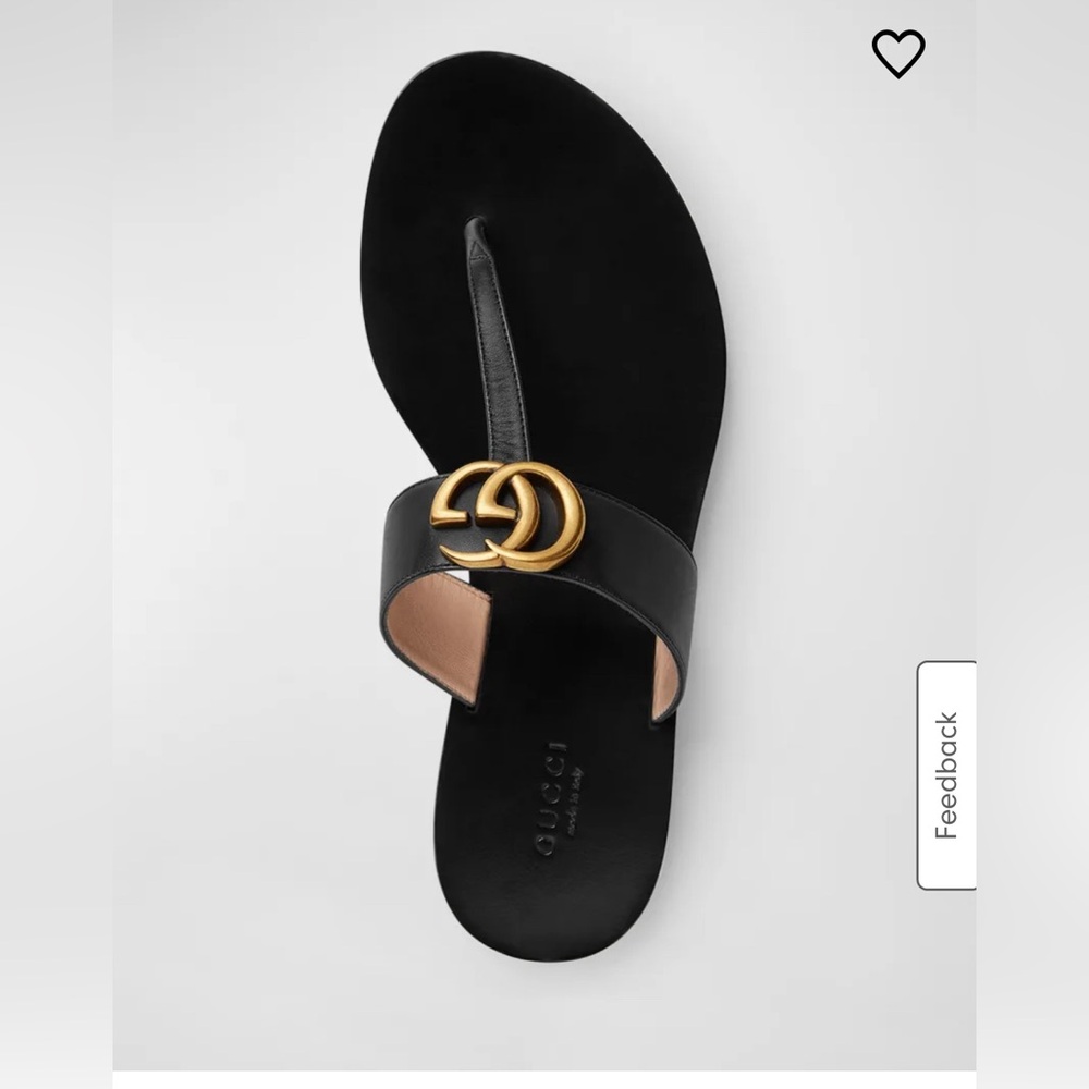 Authentic!! Gucci flat marmont leather thong BRAND NEW !!!!!!